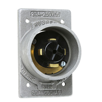 Product image for P&S 20418 FL IN 30A600VAC 20A250VAC