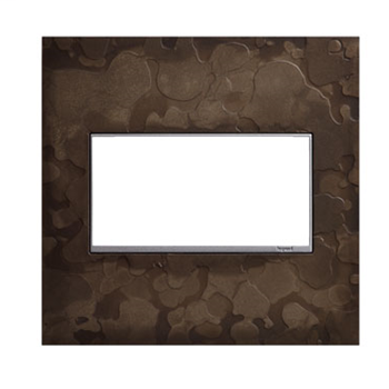 Product image for Pass & Seymour AWM2GHFDS1 2 Gang adorne Wall Plate - Hand Forged Dark Smoke