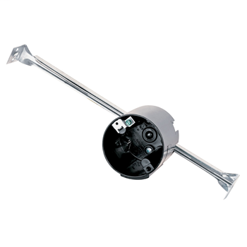 Pass & Seymour C1-18-HGAC 3-1/4" Round Ceiling Box w/ 16"-24" Bar Hanger & Ground Lug Pass & Seymour C1-18-HGAC 3-1/4" Round Ceiling Box w/ 16"-24" Bar Hanger & Ground Lug