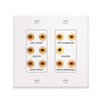 Mayer-DDS-5.1 Home Theater Outlet Straps, White F9004-WH-1
