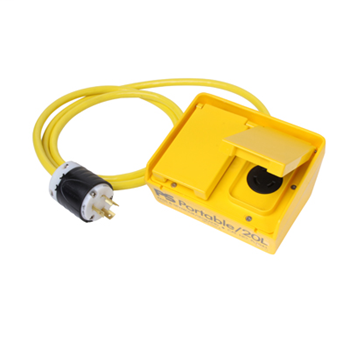 Product image for Pass & Seymour PL204-L Portable Ground Fault Circuit Interrupter Box, 20A 125V Locking, Auto Reset