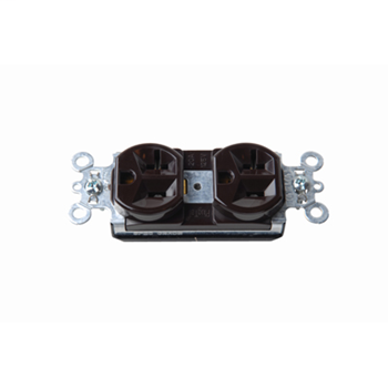 Pass & Seymour PT5362 20 Amp 125 VAC 2-Pole 3-Wire NEMA 5-20R Brown Nylon Face PVC Back Body Duplex Receptacle Pass & Seymour PT5362 20 Amp 125 VAC 2-Pole 3-Wire NEMA 5-20R Brown Nylon Face PVC Back Body Duplex Receptacle