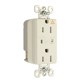 Product image for IG SPD RECP TR 15A/125V ALARM WH