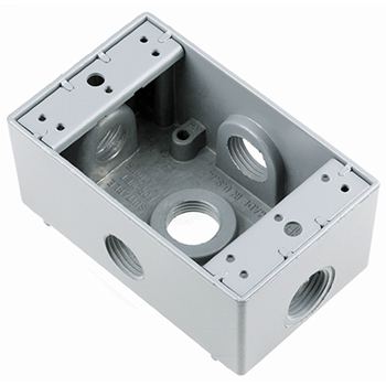 Weatherproof Single Gang Box, Gray WPB36