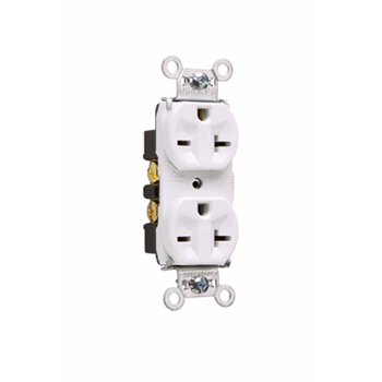 Pass & Seymour 5862-I 20 Amp 250 VAC 2-Pole 3-Wire NEMA 6-20R Ivory Nylon Face PVC Back Body Duplex Receptacle Pass & Seymour 5862-I 20 Amp 250 VAC 2-Pole 3-Wire NEMA 6-20R Ivory Nylon Face PVC Back Body Duplex Receptacle