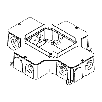 WIREMOLD RFB4-CI-1 4G CAST IRON FLOOR BOX WIREMOLD RFB4-CI-1 4G CAST IRON FLOOR BOX