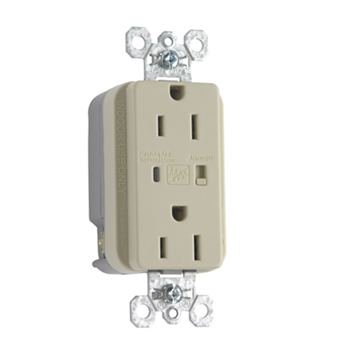 Pass & Seymour 5262-ISP 15 Amp 125 VAC 2-Pole 3-Wire NEMA 5-15R Ivory Nylon Surge Protective Duplex Receptacle Pass & Seymour 5262-ISP 15 Amp 125 VAC 2-Pole 3-Wire NEMA 5-15R Ivory Nylon Surge Protective Duplex Receptacle