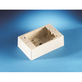 Product image for Ortronics OR-40300061 119.38 x 76.2 x 38.1 mm 1-Gang Fog White High Impact Thermoplastic ABS Rectangular Surface Mount Box