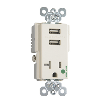 Product image for P&S TR-8301USBLA 20A CHRGR & RCPT