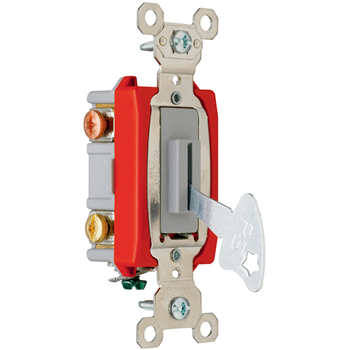 Product image for Pass & Seymour PS372030-L Canadian 3way Lock Switch, Back & Side Wire, 20A 347V - Gray