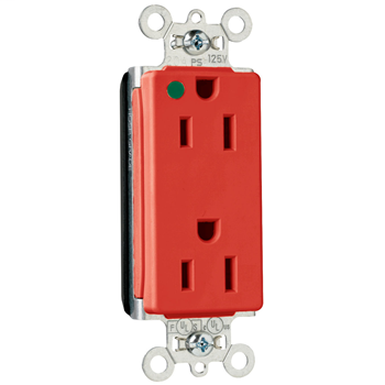 PT DUP DECO HG 15A/125V RED PT DUP DECO HG 15A/125V RED