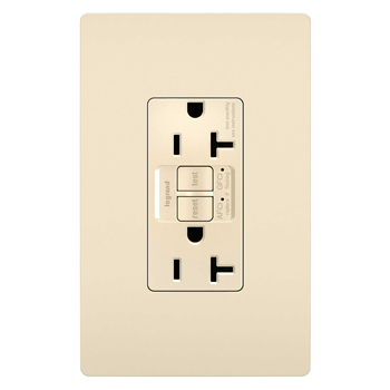 Product image for Pass & Seymour AFGF202TRLA 20A 125V AFCI/GFCI Self-Test Tamper-Resistant Receptacle - Light Almond