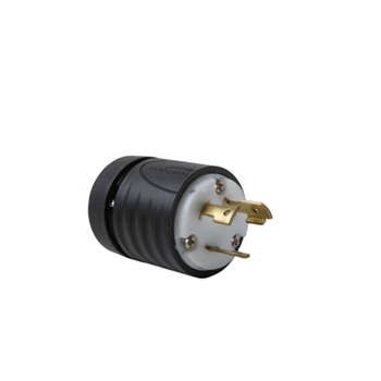 Pass & Seymour L1030-P 30 Amp 125/250 VAC 3-Pole 3-Wire NEMA L10-30P Black and White Nylon Straight Locking Plug Pass & Seymour L1030-P 30 Amp 125/250 VAC 3-Pole 3-Wire NEMA L10-30P Black and White Nylon Straight Locking Plug