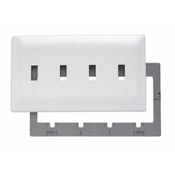 Product image for P&S SWP4-W 4G SCRLS WALL PLATE