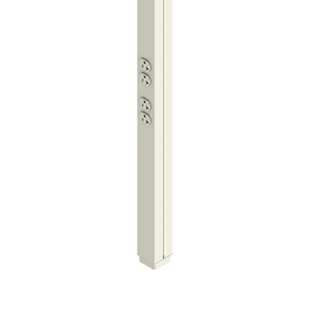 Wiremold 25DTP-4 10 Foot 5" 125 Volt 5 Amp Ivory Steel 2 Compartment Power Pole Wiremold 25DTP-4 10 Foot 5" 125 Volt 5 Amp Ivory Steel 2 Compartment Power Pole