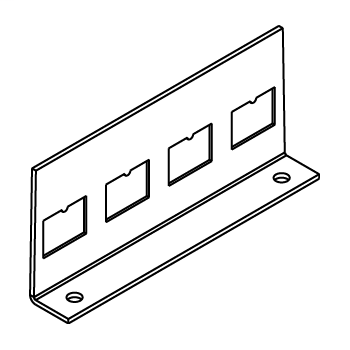 Wiremold RFB-4TKO-SS 9/16 x 3/4" Multi-Service Shallow Steel Floor Box Internal Bracket Wiremold RFB-4TKO-SS 9/16 x 3/4" Multi-Service Shallow Steel Floor Box Internal Bracket