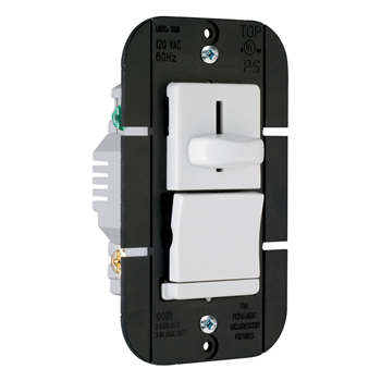 LS Series Incandescent Slide Dimmer, White LS1000PW