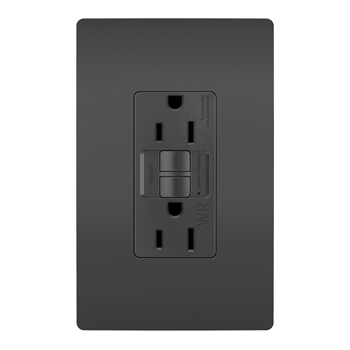 Spec-Grade Weather-Resistant 15A Self-Test Duplex GFCI, Black 1597TRWRBK