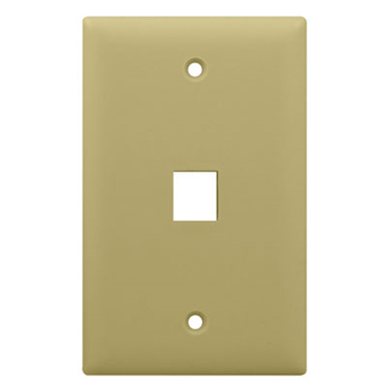 WP3401-IV - 1-Gang, 1-Port Wall Plate, Ivory