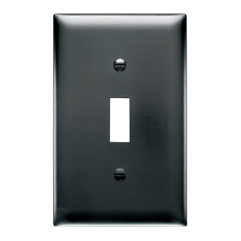 Pass & Seymour TP1-BK 1-Gang 1-Toggle Switch Black Nylon Standard Unbreakable Wallplate Pass & Seymour TP1-BK 1-Gang 1-Toggle Switch Black Nylon Standard Unbreakable Wallplate
