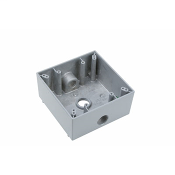 Weatherproof Two Gang Box, Gray WPB232