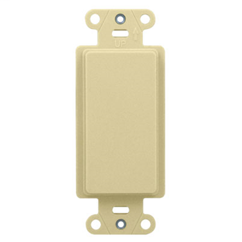 Product image for On-Q WP3410-LA 1.65 x 0.28 x 4.19 Inch Blank Light Almond Plastic Wall Box Mounting Non-Flexible Outlet Strap