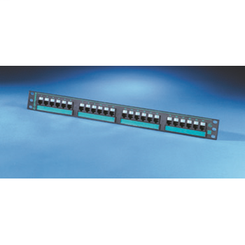 Product image for Ortronics OR-PHD66U24 24-Port Painted Black Aluminum T568A/T568B Category 6 110 Patch Panel