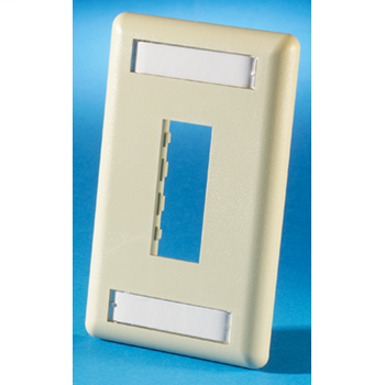 Product image for Ortronics OR-40300548-13 69.85 x 7.62 x 114.3 mm 2-Port 1-Gang Ivory/Textured Thermoplastic Data Communication Face Plate