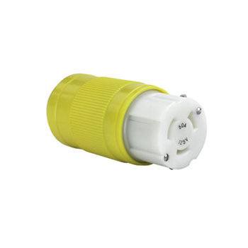 Product image for Pass & Seymour CR6360 Turnlok Connector, 2pole 3wire, 50amp 125V, Corrosion Resistant