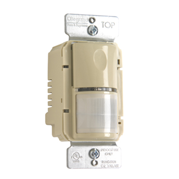 Product image for Pass & Seymour PTWSP250-I Commercial Occupancy Sensor (PIR) PlugTail™ Automatic Wall Switch - Ivory