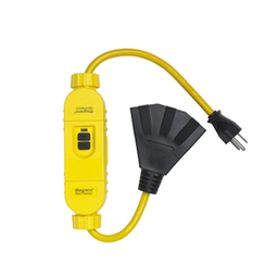 Pass & Seymour 1594-TC2M Portable Ground Fault Circuit Interrupter, 15A 125V, 2' Tri-Cord Connector, Manual Reset