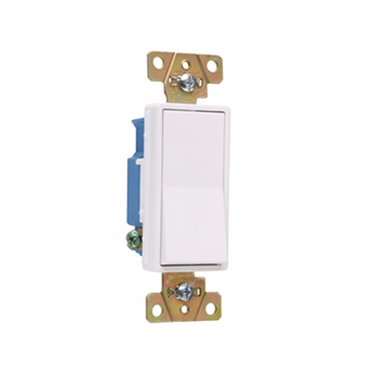 Pass & Seymour 2601-W 15 Amp 120/277 VAC 1-Pole White Polycarbonate Screw Mounting Rocker Decorator Switch Pass & Seymour 2601-W 15 Amp 120/277 VAC 1-Pole White Polycarbonate Screw Mounting Rocker Decorator Switch