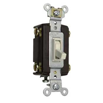 Product image for Pass & Seymour 664SLAG TradeMaster Light Almond Self Grounding 4-Way Toggle Switch