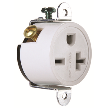 Product image for RECEPT SGL SHORT STRAP 20A 250V