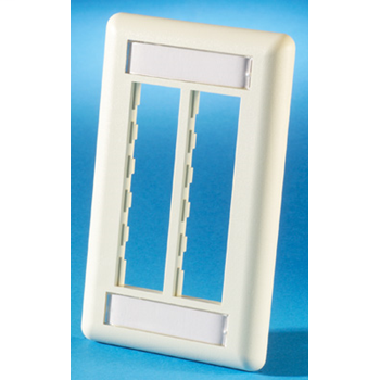 Product image for Ortronics OR-40300545-99 TracJack Plastic 6-Hole 1-Gang Faceplate