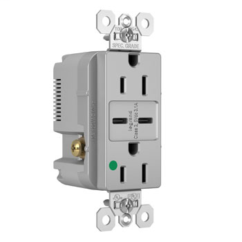 Product image for P&S TR15HUSBCCGRY 15A 125V DUP HGTR