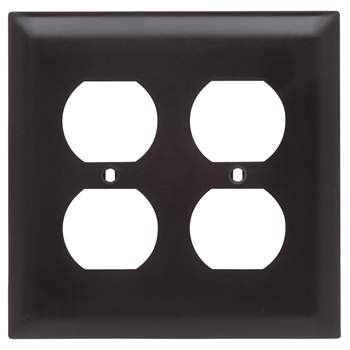 Pass & Seymour TP82 2-Gang 2-Duplex Receptacle Brown Nylon Standard Unbreakable Wallplate Pass & Seymour TP82 2-Gang 2-Duplex Receptacle Brown Nylon Standard Unbreakable Wallplate