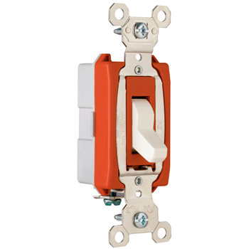 Pass & Seymour PS20AC1-W 20 Amp 120/277 VAC 1-Pole White Glass Reinforced Nylon Screw Mounting Toggle Switch Pass & Seymour PS20AC1-W 20 Amp 120/277 VAC 1-Pole White Glass Reinforced Nylon Screw Mounting Toggle Switch