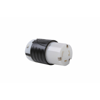 Pass & Seymour L530-C 30 Amp 125 VAC 2-Pole 3-Wire L5-30R Black and White Nylon Locking Connector Pass & Seymour L530-C 30 Amp 125 VAC 2-Pole 3-Wire L5-30R Black and White Nylon Locking Connector