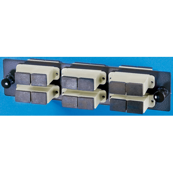 Product image for Ortronics OR-OFP-SCD12MB 12-Port Multi-Mode Beige Phosphor Bronze Alignment Sleeve 6-SC Duplex Fiber Cabinet Adapter Panel