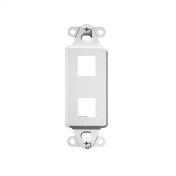 Mayer-DDS-2-Port Decorator Outlet Strap, White WP3412-WH-1