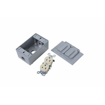 Product image for P&S WPOUTKIT WEATHERPROOF OUTLET KI
