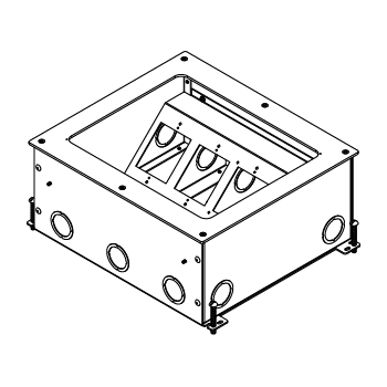 Wiremold RFB11-OG 6 Inch 11-Gang Steel Rectangular Floor Box Wiremold RFB11-OG 6 Inch 11-Gang Steel Rectangular Floor Box