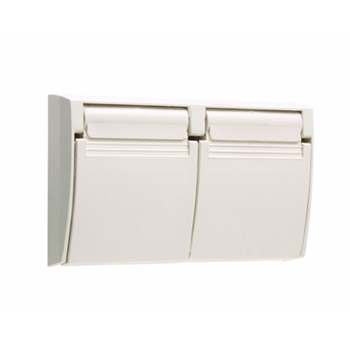 Product image for P&S 3780-SCCW WP RCPT PLT W/CVR