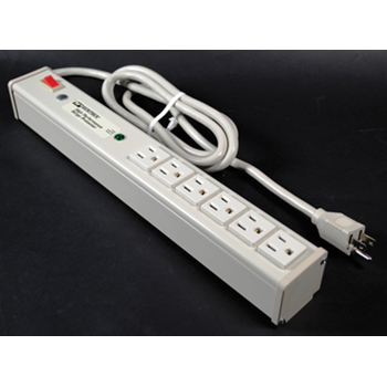 Plug-In Outlet Center Unit / 120V/15A/6 O/L /lighted switch/15' cord/Premium Grade Surge M6S-15
