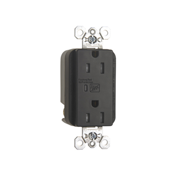 Product image for P&S TR5252-BKSP 15A/125V DUP RCPT