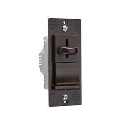 Pass & Seymour LS603-PBK Incandescent Slide Dimmer, Preset 3way 600W - Black