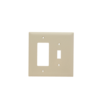Pass & Seymour TPJ126-I 2-Gang 1-Toggle Switch 1-Decorator Ivory Nylon Jumbo Combination Unbreakable Wallplate Pass & Seymour TPJ126-I 2-Gang 1-Toggle Switch 1-Decorator Ivory Nylon Jumbo Combination Unbreakable Wallplate