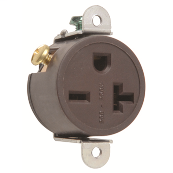 Product image for RECP SGL 20A 250V SHORT STRP S-WIRE