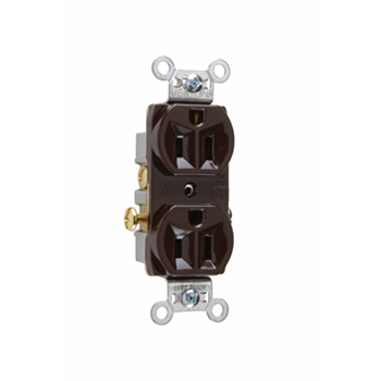Pass & Seymour CR15 15 Amp 125 VAC 2-Pole 3-Wire NEMA 5-15R Brown Nylon Face Corrosion-Resistant Duplex Receptacle Pass & Seymour CR15 15 Amp 125 VAC 2-Pole 3-Wire NEMA 5-15R Brown Nylon Face Corrosion-Resistant Duplex Receptacle